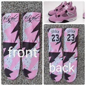 JORDAN 4 ORCHID PINK SOCKS